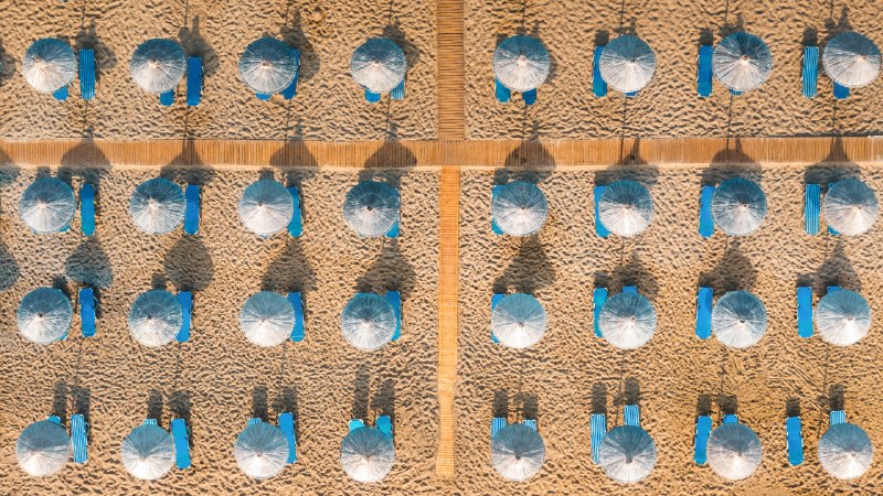 A Greek escapeSunbeds on the beach at Vai, Crete, Greece (© borchee/Getty Images)