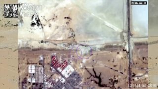 ️🇺🇸🇮🇷 צילומי לוויין מציגים תקיפות של ארה"ב המכוונות למה שנראה ככניסה למנהרה תת קרקעית קרובה לבסיס הצי ש…