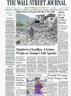 The Wall Street Journal - September 02, 2025NYT International - September 02, 2025Financial Times - September 02, 2025The Washington Post - September 02, 2025The Boston Globe - 2 September 2025LA Times - September 02, 2025