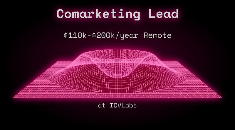 Web3 Comarketing Lead $77k - $100k Remote at IOVLabs
