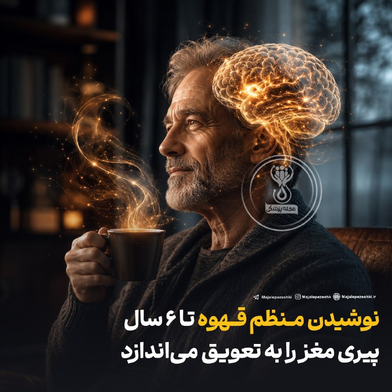 کاریز آنلاین: نوشیدن منظم قهوه تا 6 سال پیری مغز را به تعویق می‌اندازد!☕️🧠◽️مصرف منظم و متعادل قهوه ممکن است با حفظ بهتر عملکرد مغز و 