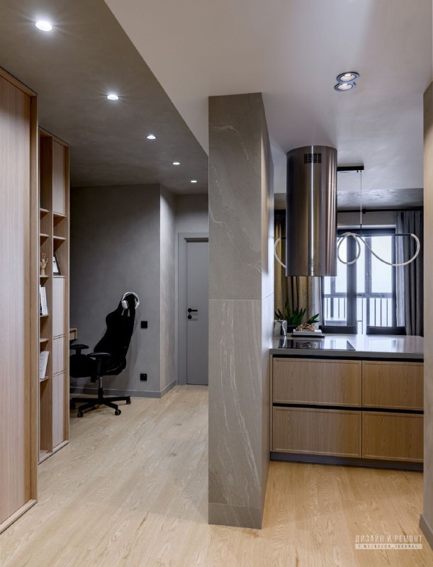 Квартира 45 м для молодого человека В этом проекте угловая кухня не подошла она перекрывала бы проход из коридора. Линейная планировка тоже не реша... - изображение 7 - хранения, дизайн, квартира