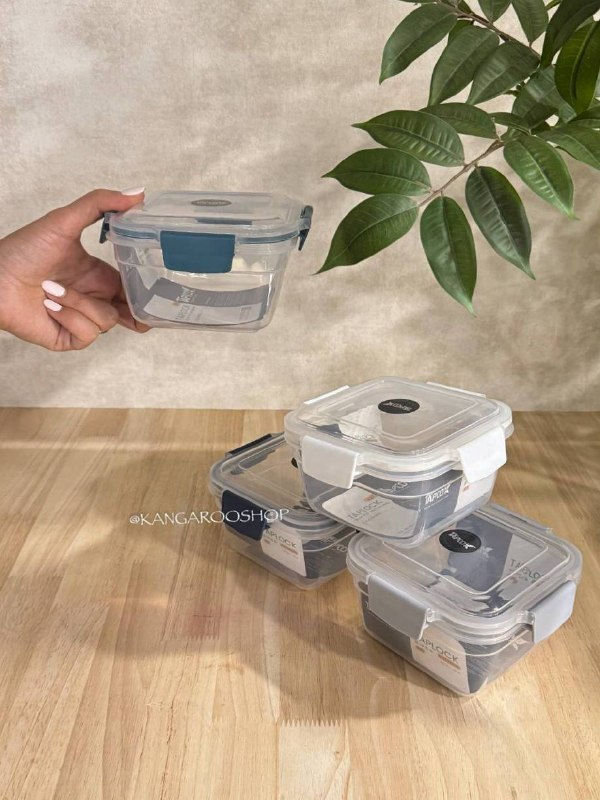 Kangarooshop: ⚡تاپکو ظرف تاپلاک مربع max کد ۴۳۱✔️حجم : 820ml✔️ابعاد : 14,5*8,5*10 cm✔️دارای قفل محکم با عملکرد مناسب✔️مناسب برای استفا