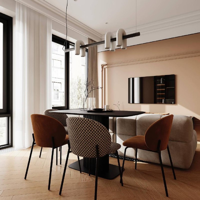 Стильная гостиная в бежевых тонах Площадь - 20 м2. палитра Дизайн интерьера - изображение 5 - стильная, гостиная, бежевых