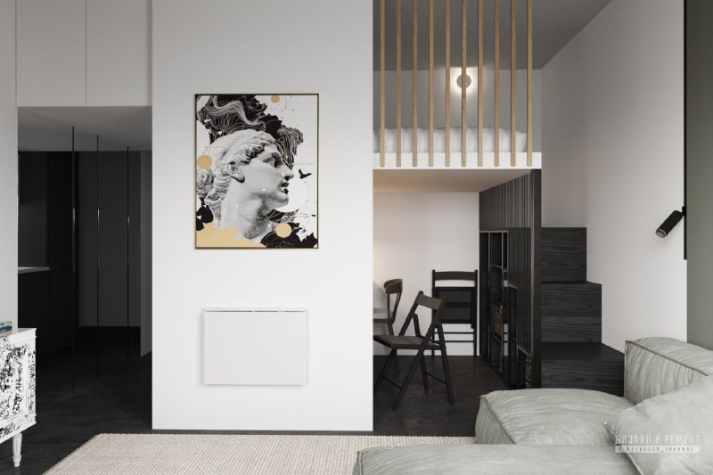 Квартира - студия 23 м в для молодой пары Помимо общих задач к жилью, требовалась рабочая зона для двоих без доступа прямого света. Высота потолка ... - изображение 6 - дизайн, квартира, студия