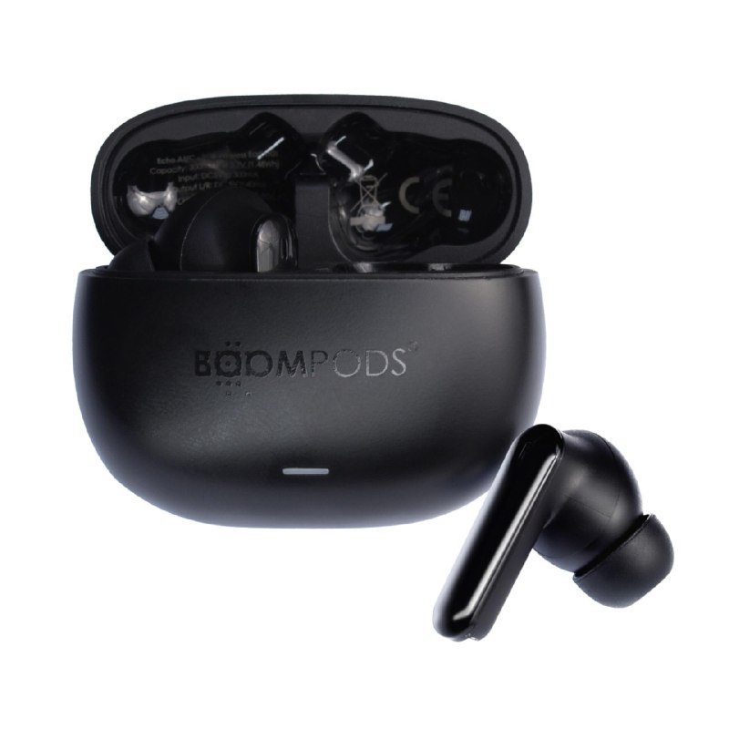 Boompods Echobuds ANC, Aktif Gürültü Önleyici Kulaklıklar, Gerçek Kablosuz Bluetooth Kulaklıklar, ENC Mikrofonlu TWS Kulak İçi Tomurcuklar, Şarj Kılıfı, IPX4 Sweatproof Kulaklık, 26+ Saat Çalma