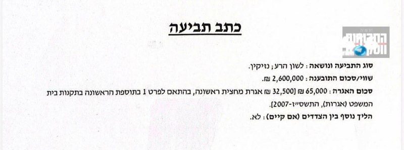 🇮🇱 בכיר באחים לנשק תובע את סגן השר אלמוג כהן ב-2,600,000 ש״ח הסיבה: דברים שאמר כהן על הבכיר בעניין הקצין…