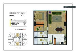 Продаётся 2-х комнатная квартира в ЖК Piramit Tower 69м2