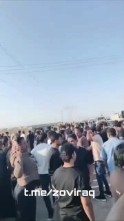 הפגנות במחוז מייסאן בעיראק נגד החלטת הממשלה לסגור את מעבר הגבול אל-שייב בגבול עם איראן. תושבים מקומיים חסמו…