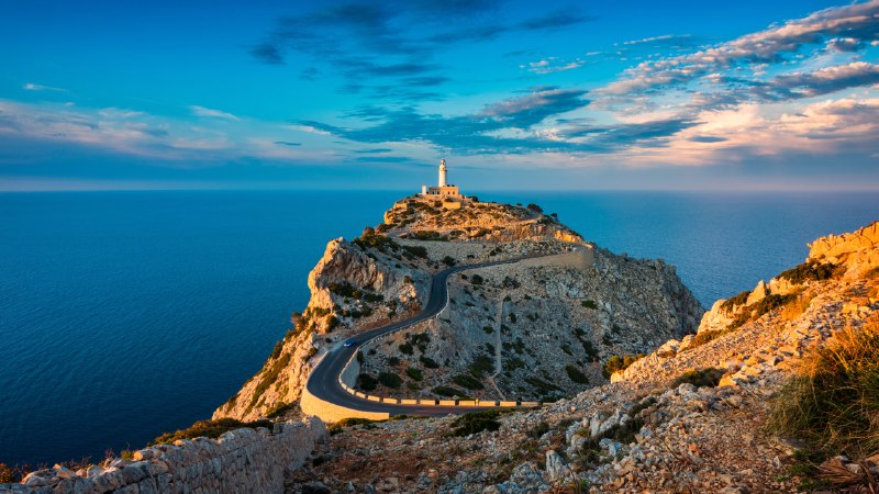 The edge of MallorcaFormentor Lighthouse, Mallorca, Balearic Islands, Spain (© Allard Schager/Getty Images)