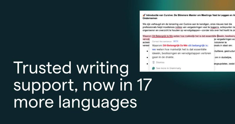 📱Grammarly додав підтримку 17 мов: включно з українською.