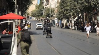 Part of the deployment of the occupation police in the streets of occupied Jerusalem and the closing of a number of streets in the vicinity of the Old City, for the security of the settlers during the Jewish "Yom Kippur" celebrations.