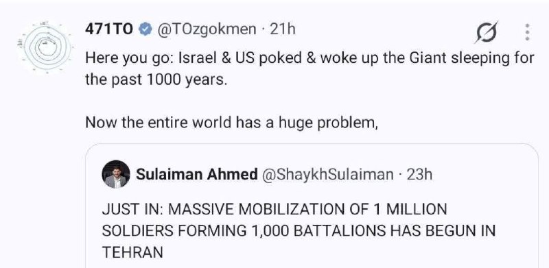 🔺Professor at the University of Miami: Captives awakened and awakened the old giant (Iran) of Israel and America, which has been sleeping for the past thousand years. Now the whole world is facing a big problem.