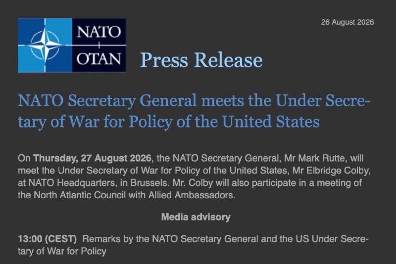 اخبار جنگ ایران امریکا: 🇺🇸🇪🇺 دبیرکل ناتو، مارک روته، فردا جلسه‌ای خصوصی با البریج کالبی، معاون وزیر جنگ ایالات متحده در امور سیاست‌گذاری، برگزار