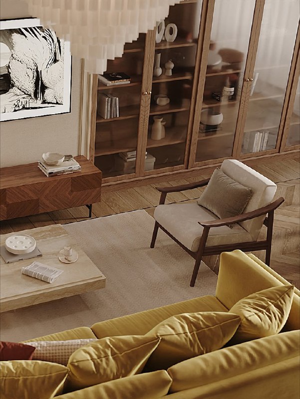 Интерьер квартиры для молодой пары. Выглядит современно и в то же время не будет устаревать длительное время Теплые оттенки и много интересных дета... - изображение 7 - время, интерьер, квартиры