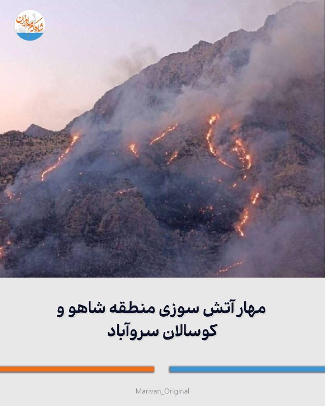 شارهکهم مهریوان: 🔴مهار آتش سوزی منطقه شاهو و کوسالان سروآباد🔻این آتش سوزی روز چهارشنبه در دو نقطه رخ داده بود، پس از ۱۵ ساعت تلاش به طور
