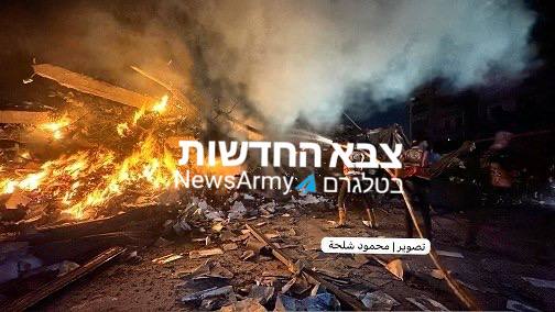 תיעוד לאחר תקיפת הבית בעיר עזה