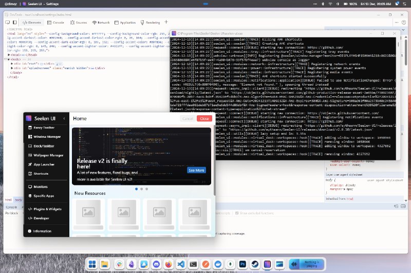 #Windows桌面😞 Seelen-UI 高度可定制的 Windows 桌面美化工具一款免费开源的 Windows 桌面增强工具，专注于高度自定义和效率提升