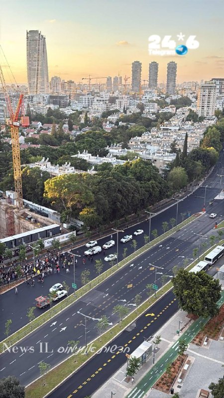 חסימות בדרך בגין בתל אביב; המשטרה לא פינתה את החוסמים
