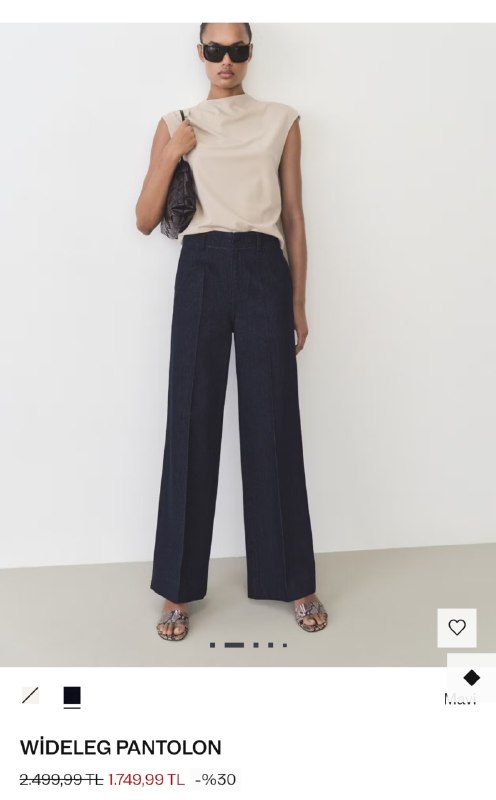 onlineshop خرید آنلاین ترکیه مانی شاپ: https://shop.mango.com/tr/tr/p/kad%C4%B1n/pantolon/wide-leg/wideleg-pantolon/87015773/TS/00برند منگو سایز L ۷.۵۰۰.۰۰۰ تو