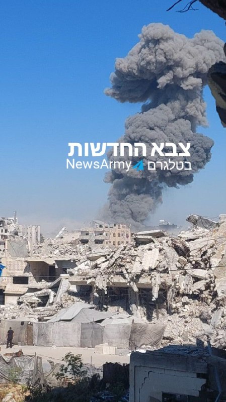 תיעוד מהתקיפה בעיר עזה.