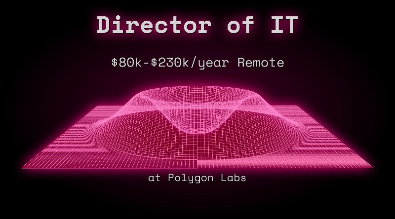 Web3 Director of IT $72k - $115k Remote at Polygon Labs