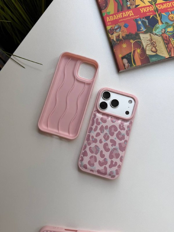 📱Чохли Чохол iPhone Pink Leather Сamo, фото 5