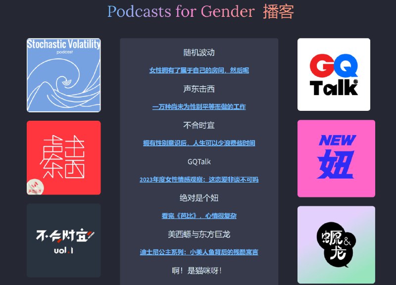 AI +文科生的结果，就是诞生了超酷的《GenZ性别议题探索指南》👾！（成功被朋友戏称是最科技迷幻风的Feminist网页🤣）🌈《GenZ x Gender》是我的知识库视觉化作品，这是一份帮助你快速全面了解“当代社会性别/女性问题”的在线资料库🙋🏻‍♀️，整合200+文献、播客、影视、网文甚至音乐等优质信源