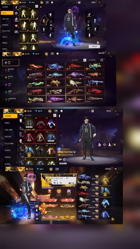دنیای اکانت فری فایر freefire: 1️⃣ کد : 37234💪 لول اکانت : 71🌍 سرور: خاور💰 قیمت : 100mil🔫 دارایی اکانت : کل گان لولی پرایم 8 طاق هم میزنم با کسی که الی