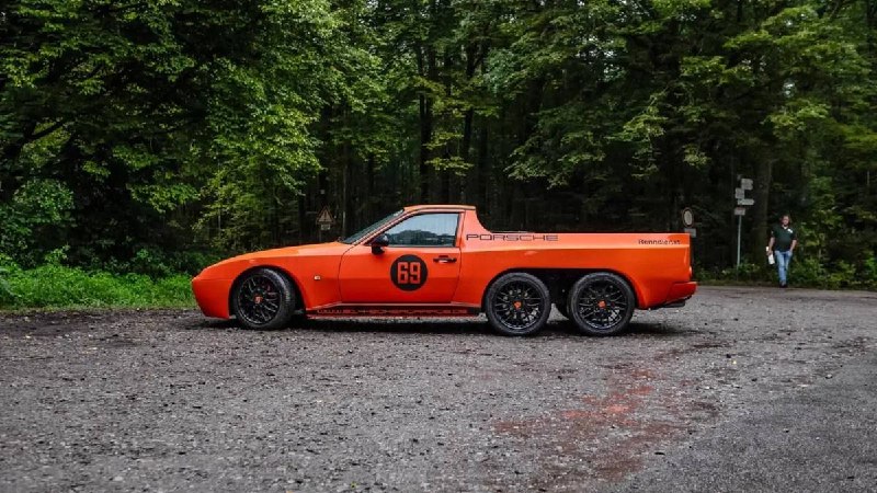 Porsche 944 превратили в шестиколёсный пикап 2