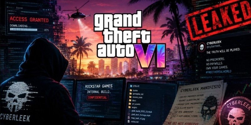 Games DL - گیمز دی ال - GTA VI: 🤘بلایی که CyberLeek سر بزرگترین استودیو بازی سازی آورده 🤣 🔑 تازه احتمال داره بزودی داستان بازی 6️⃣GTA رو از اول تا آخر ل