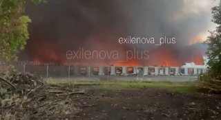Satellite footage shows the Wildberries warehouse near Voronezh as of 12:00 Kyiv time after it was hit by Ukrainian drones.