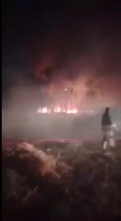 שריפה גדולה טורפת את המטעים של עון בכרבלה הקדושה ביו.קישור/alghadeertv