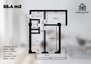 1 2 xonali xonadonlar 36 oy muddatli tolovga Turkiston Avenue 1080