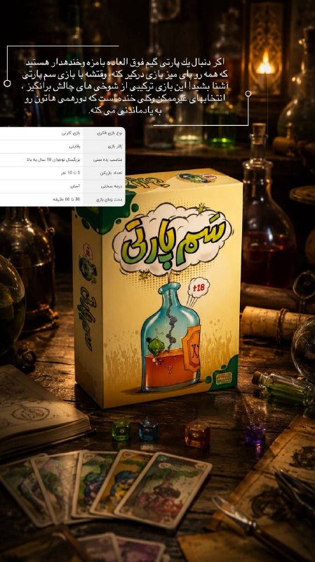 ساربوک: سم پارتیتعداد بازیکن:۳تا۱۰نفردرجه سختی:اسانمدت زمان بازی:۳۰ تا ۶۰دقیقه