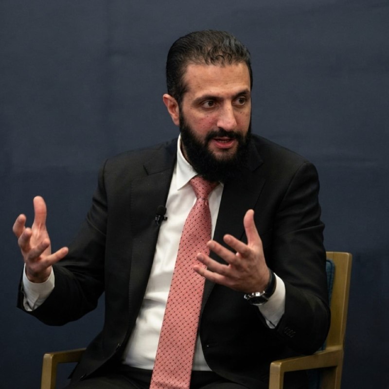 Al-Sharaa: I was joking with Trump when he mentioned his recognition of the Golan, so I said to him: Why don't you give New Jersey to Israel?