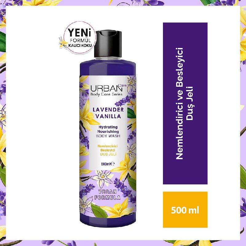 Urban Care Lavender & Vanilla Yenileyici ve Nemlendirici Besleyici Duş Jeli, 500 ml