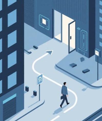 《具身智能无建图导航：导航模块和移动神经网络的interface》无论我们看着高德，还是凭借记忆中地图的印象移动到特定位置，移动行为本身是植物性的，无论遇到阶梯，还是从水泥地走到泥泞的土地，或是遇到移动或静止的障碍，或是道路本身不完全是直的等等，我们都能无意识的进行移动姿态的调整，这是一种植物性的运动调整反应，是由神经网络完成的，其中遇到障碍绕开通行，或是路径不是完全笔直时的方向调整，或是穿过门时的动作调整，或是前往视觉看到的某个位置，都依赖视觉和动作调整的高频的配合