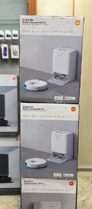 تاج موبایل: Xiaomi Robot Vacuum H50 Pro 🤖* 🌀 قدرت مکش: ۱۵٬۰۰۰Pa* 🧹 جارو + تیکشی همزمان* 🧼 شستوشوی خودکار تی* 💨 خشککردن خودکار تی*