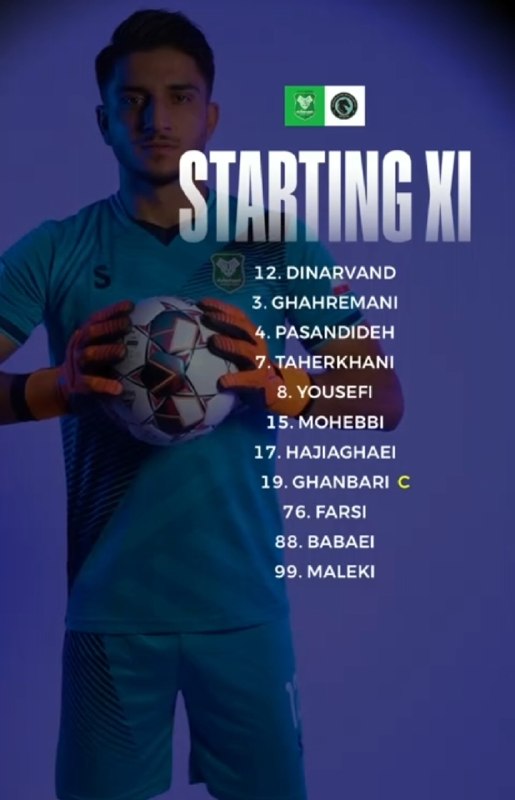 فوتبالی | Footballi.net: ⚽️#لیگ‌برتر ⚽️#خیبر_خرم_آباد ⚽️ #پیکان ترکیب خیبر برای بازی با پیکانمحمدرضا دیناروند، عرفان قهرمانی، سبحان پسندیده، حمید