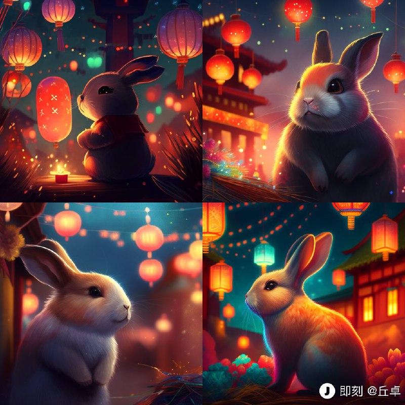即刻 AIGC 创作大赛-过新年在这里看到了很多不错的插图midjourney v4 太厉害了 