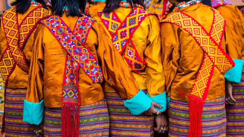 Patterns from the pastWomen in traditional dress at the Paro Tshechu Festival in Bhutan (© Richard I'Anson/Getty Images)