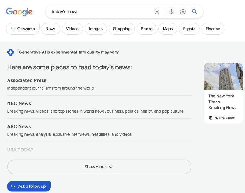 今天打开邮件获得了 Google SGE 生成式搜索的体验资格