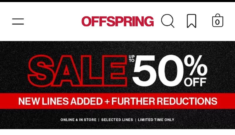 Nilll_shop: https://www.offspring.co.uk/saleچند نمونه رو براتون معرفی کردمبقیه رو از این لینک ببینیدآیتم هایی که حیلی جاها اصلا موجو