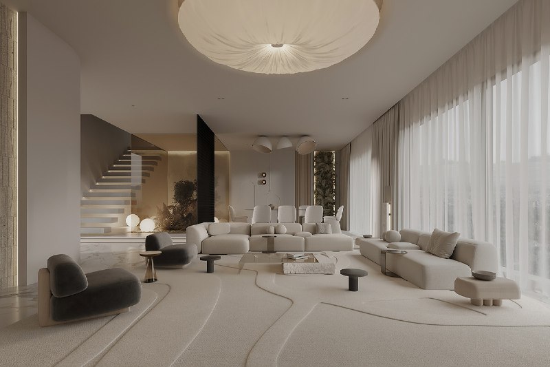 Попадая в этот интерьер, погружаешься в атмосферу тихой роскоши это тонкость и изысканность, где меньше значит больше. Нейтральные тона и естествен... - изображение 1 - атмосферу, попадая, этот