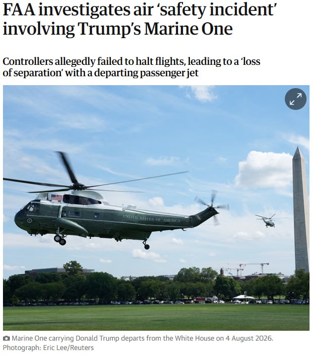 ה-FAA חוקרת אירוע בטיחותי לאחר שהמסוק Marine One של הנשיא דונלד טראמפ ומטוס נוסעים יוצא של Envoy Air התקרבו…