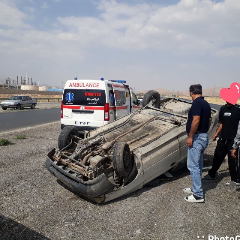 مجله خبری شهرستان شازند: 🔴واژگونی خودرو پراید مقابل پالایشگاه امام خمینی (ره)شازنددر ساعت ۱۴:۲۸به دنبال واژگونی یک دستگاه پراید مقابل پالایشگاه ا