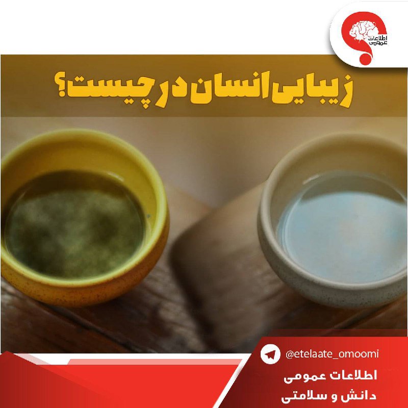 اطلاعات عمومی: زيبايی انسان در چيست ؟!▪️روزی شاگردان نزد حکيم رفتند و پرسيدند: «استاد زيبايی انسان در چيست؟» حکيم دو کاسه کنار شاگردان
