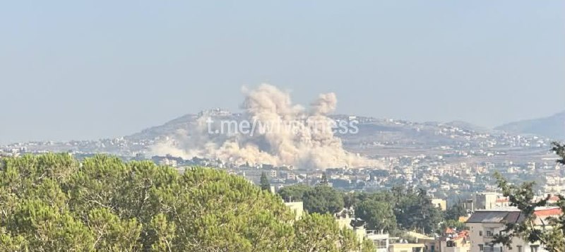 ️🇱🇧🇮🇱 תמונה המציגה את הפיצוץ ביישוב כפר תבנית במרחב הביטחון.