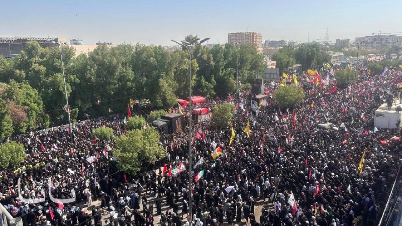 — 🇮🇶/🇮🇷 חדש: כמויות אדירות של שיעים עיראקים התאספו להתאבל על האייתוללה חמינאי בנג'ף